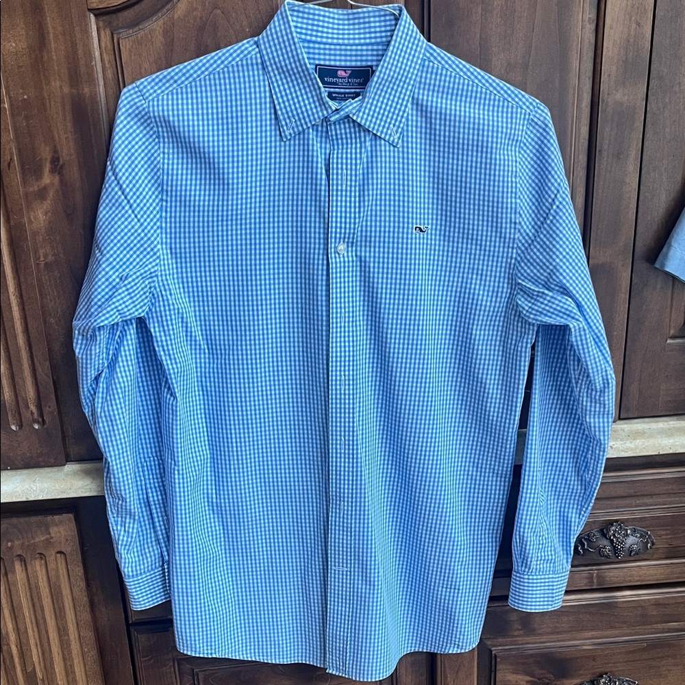 Vineyard Vines Light Blue Gingham Shirt